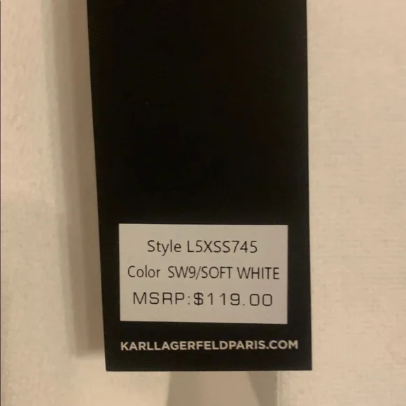 Karl Lagerfeld Ivory Cardigan with Ebony Accents(in spare room) - Picture 4 of 11